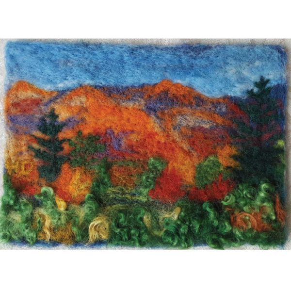 New-England-Foliage-Landscape---Wool-Fiber-Painting-by-Hillary-Dow