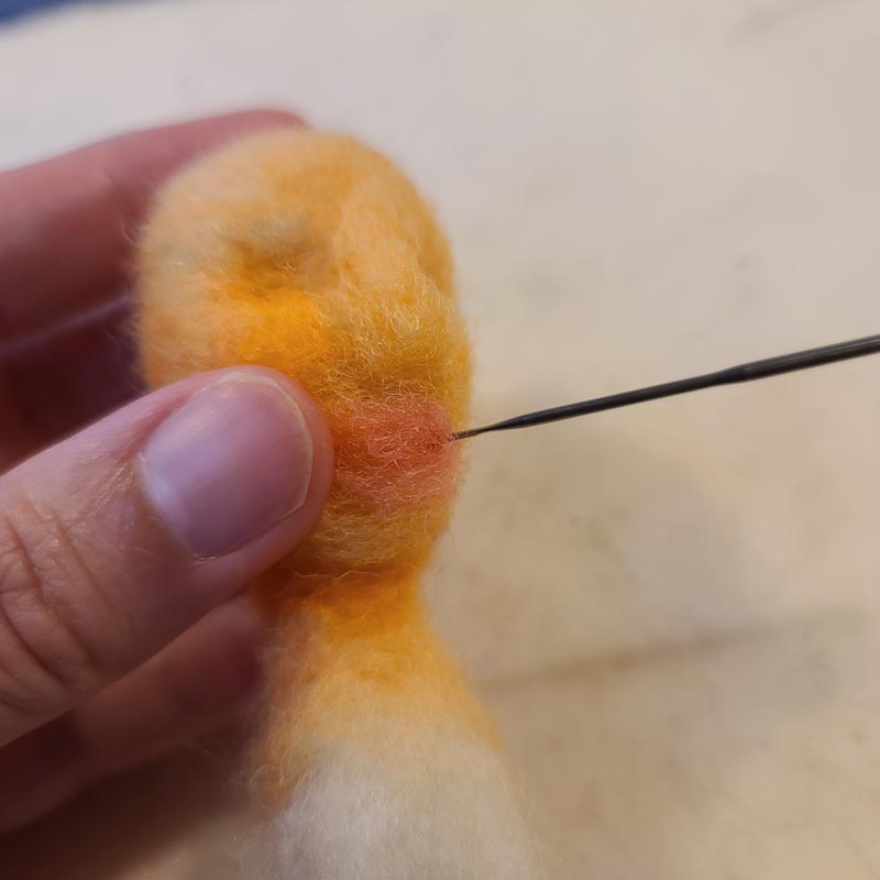 Needle Felting Steps Making a Fairy Figurine (73)