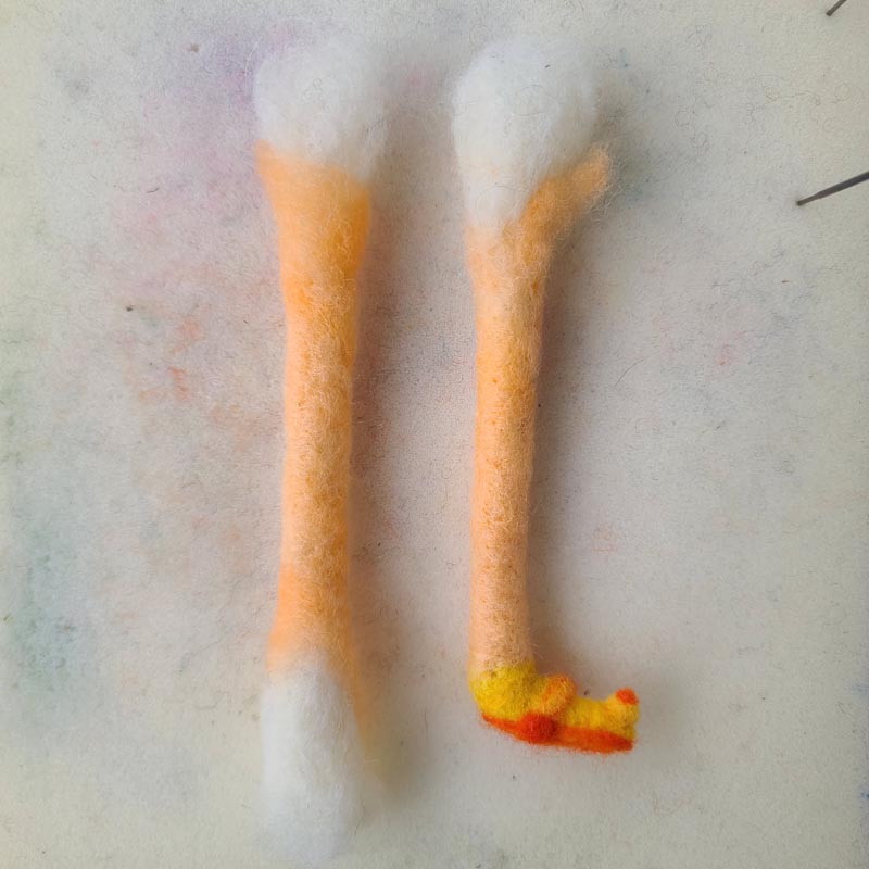Needle Felting Steps Making a Fairy Figurine (84) Learn to Needle Felt a Person, step by step lesson making a wool fairy