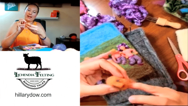 felting an elf step by step lessons on Zoom