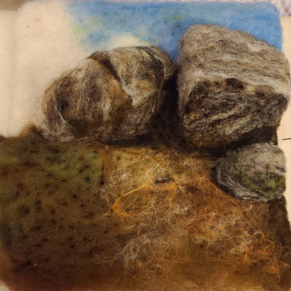 Needle Felting a Bear Illustration