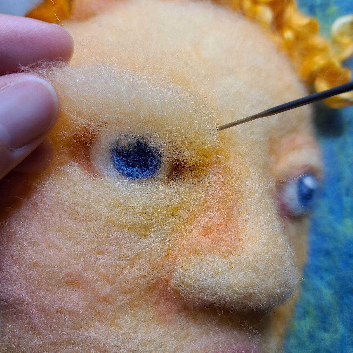 Sun Fairy Felted Portrait by Hillary Dow (5)