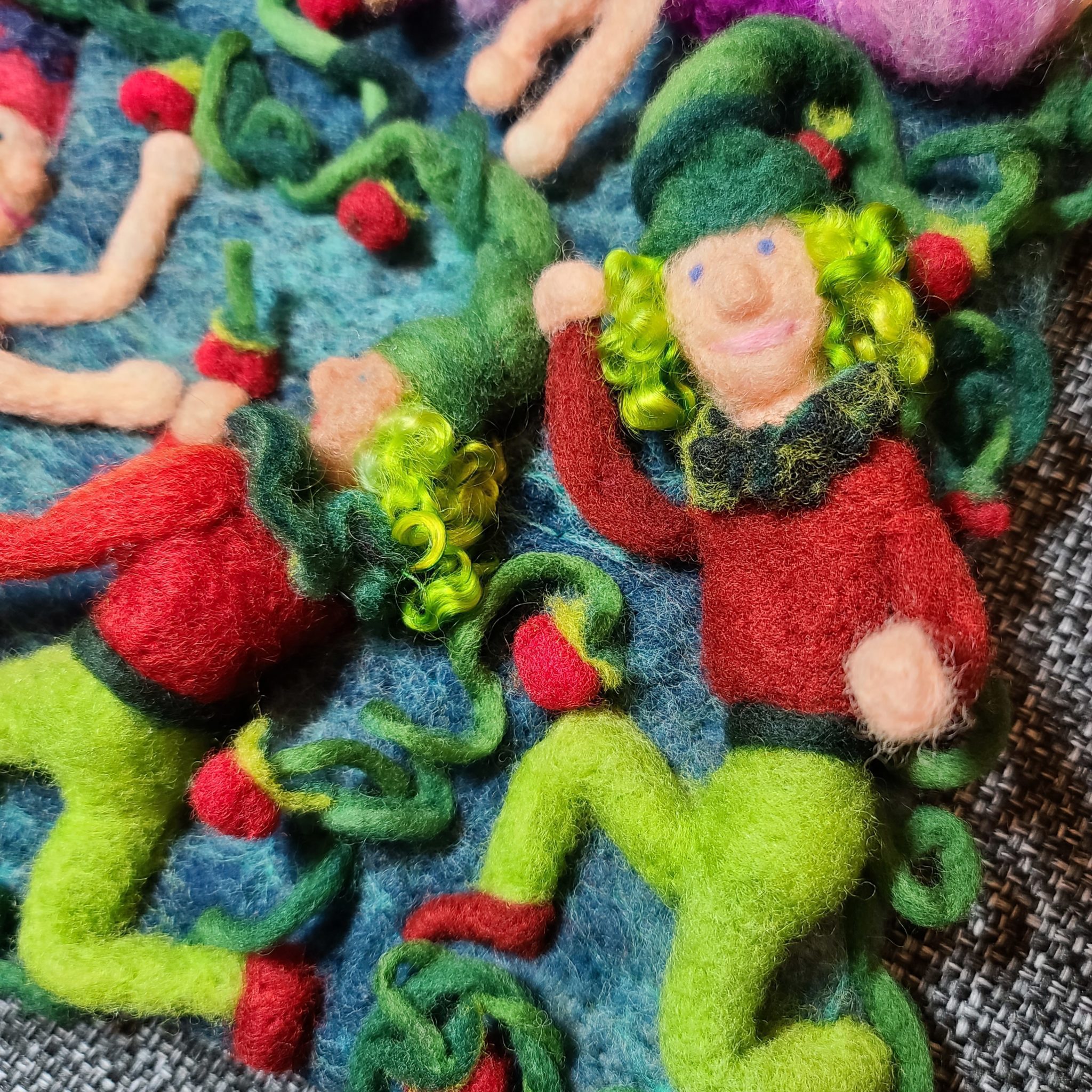 needle felting elves illustration needle felting elves illustration