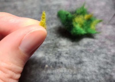 Needle felting small plants