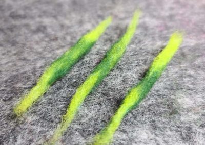 Needle felting small plants