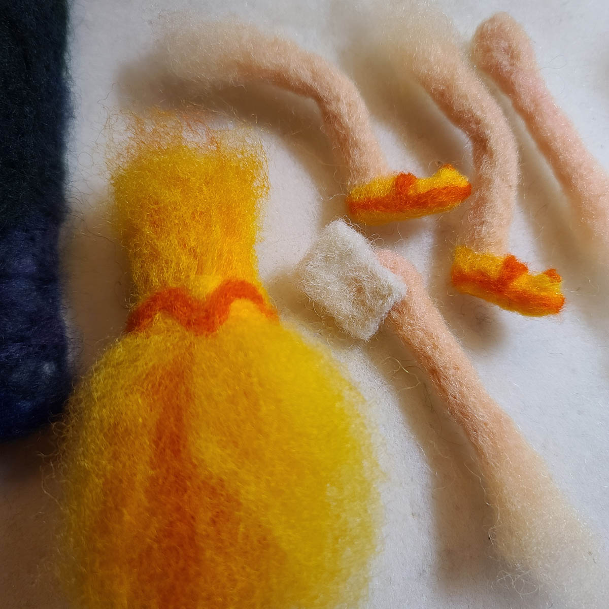 Needle Felting a Sun Fairy doll