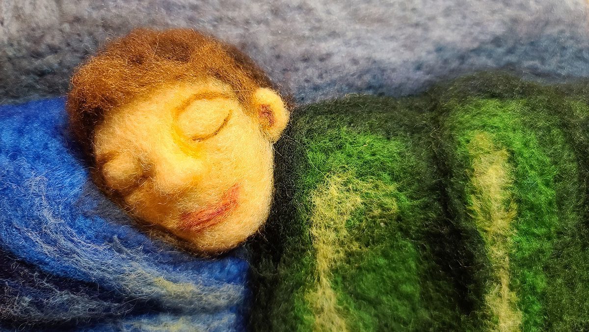 needle felted child - after - by Hillary Dow needle felted child - after - by Hillary Dow