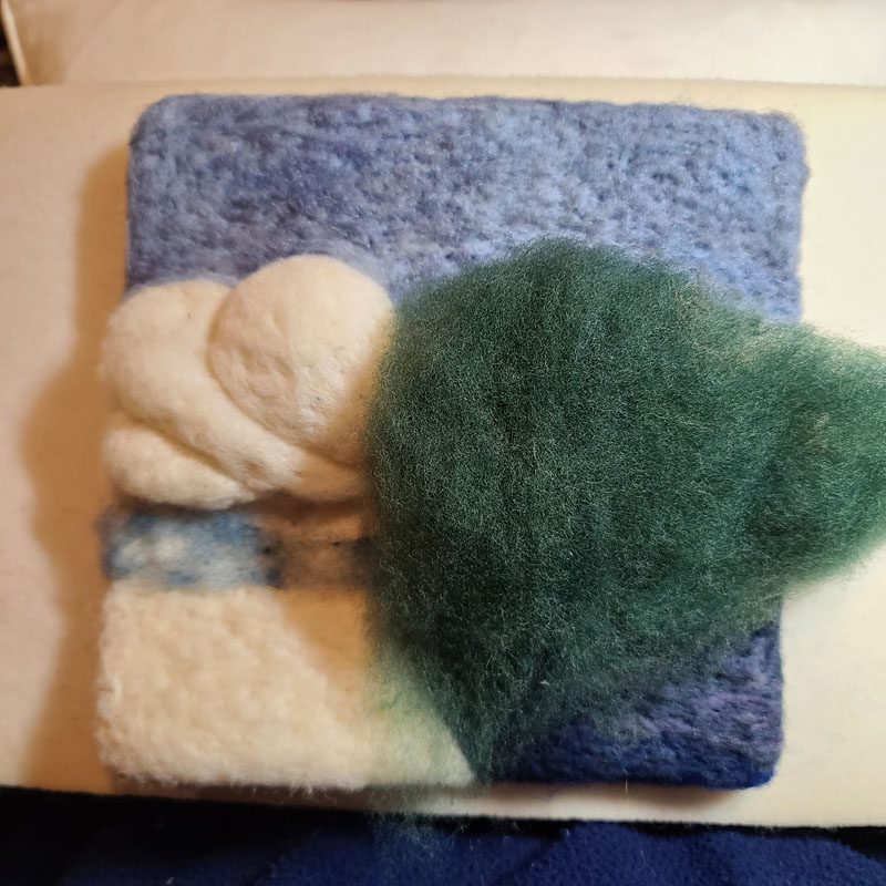 Needle Felting bedcovers, pillows, background
