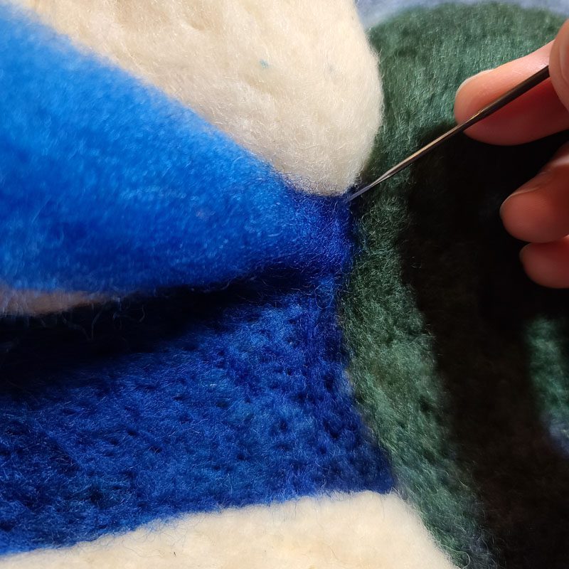 Needle Felting bedcovers, pillows, background