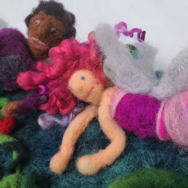 Fairy Dance Party original felted illustration by Hillary Dow