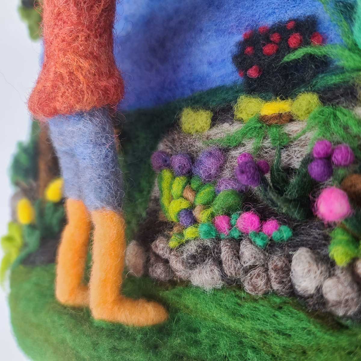 Needle Felted Standing Child (7) Lesson: Needle Felted Standing Child