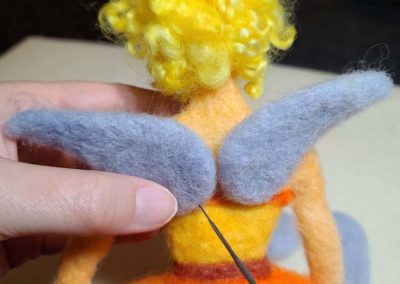 Needle Felting Wings, a step by step tutorial
