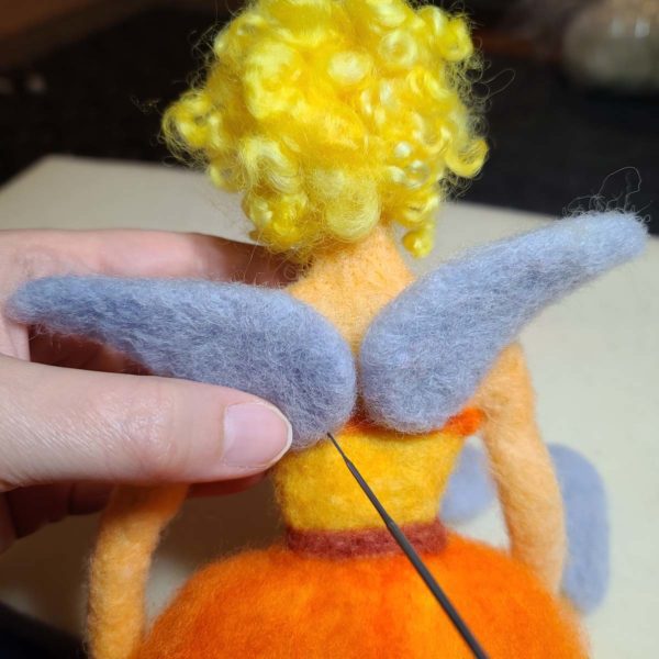 Needle Felting Wings, a step by step tutorial