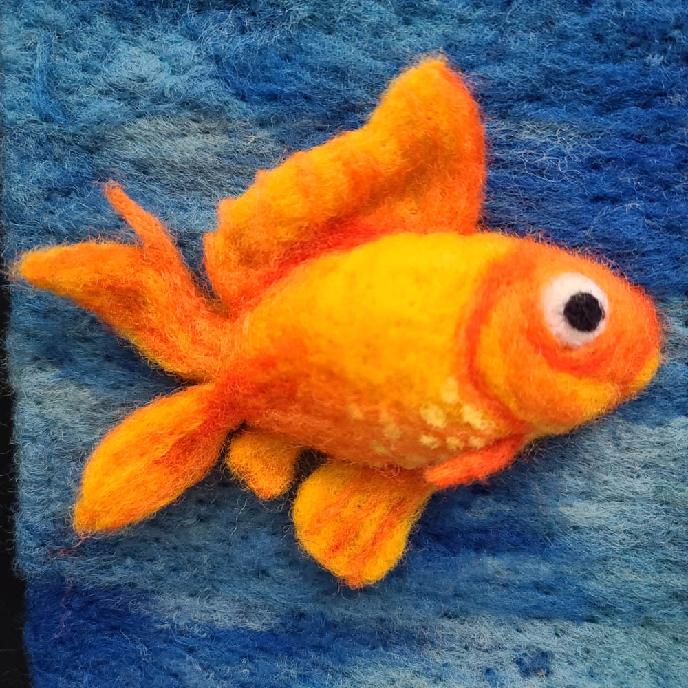 Alphabet Book Goldfish needle felted Illustration Alphabet Book Goldfish needle felted Illustration