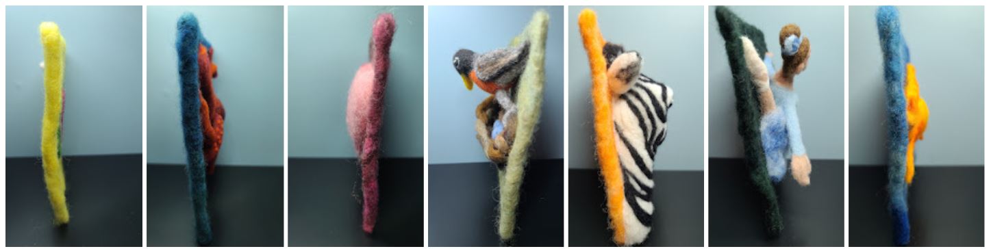 Combining 2D and 3D felting techniques