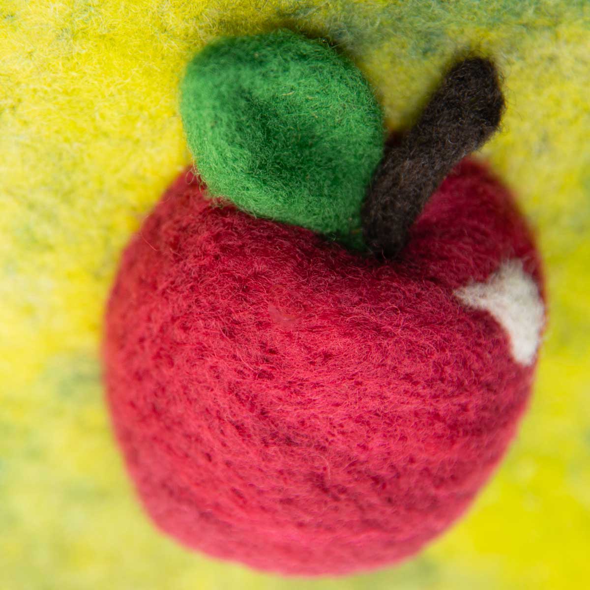 Apple - Needle Felted Illustration for Hillary Dow's ABC picture book