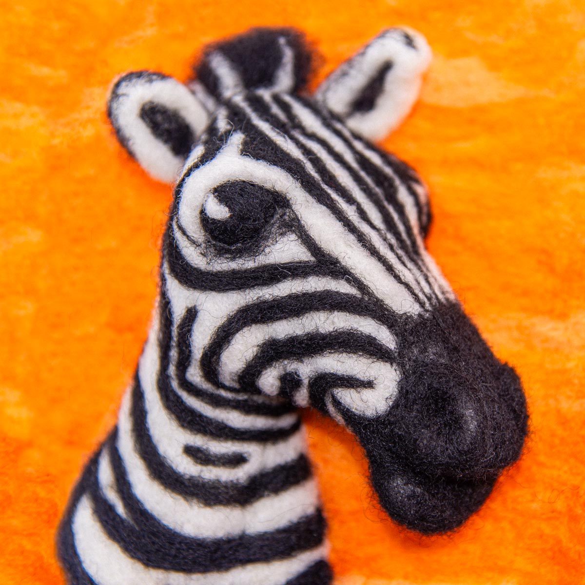 Zebra-Hillary-Dow-2023 Zabra- Needle Felted Illustration for Hillary Dow's ABC picture book