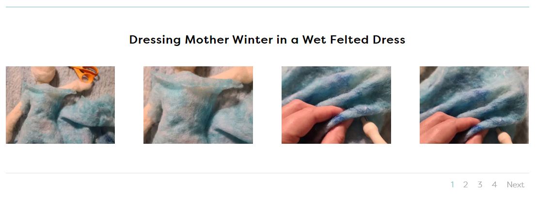 felting-lesson-still-gallery adding a wet felted dress to a needle felted portrait